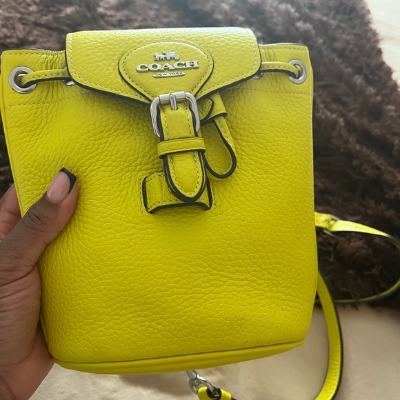 Coach mini lime green backpack! - Picture 3 of 4